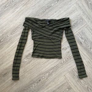 ✨SOLD✨Off the Shoulder Stripe Top